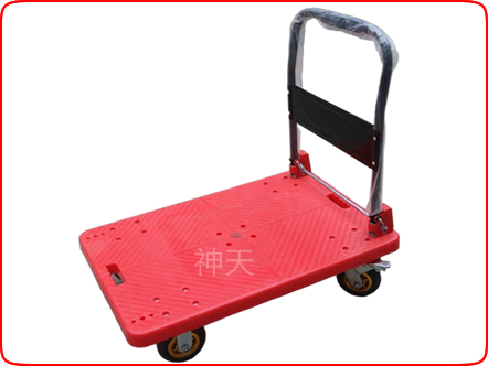 6寸静音轮塑料平板车